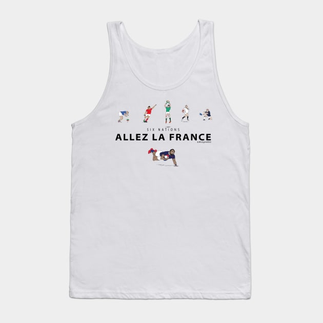 Six Nations rugby - Allez La France Tank Top by dizzycat-biz